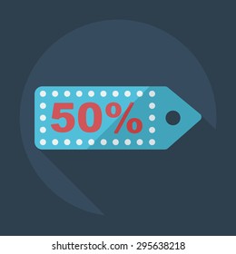 Flat modern design with shadow Sticker prices sale