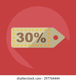 Flat modern design with shadow Sticker prices sale