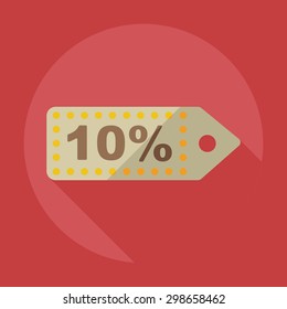 Flat modern design with shadow Sticker prices sale