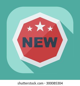 Flat modern design with shadow sticker new banner