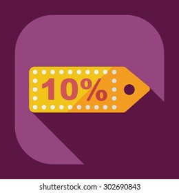 Flat modern design with shadow Sticker prices sale