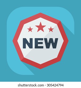 Flat modern design with shadow sticker new banner