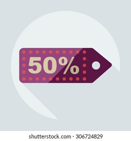 Flat modern design with shadow Sticker prices sale