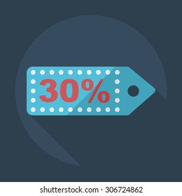 Flat modern design with shadow Sticker prices sale