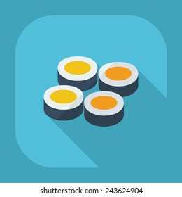 Flat modern design with shadow Sushi, Chinese cuisine