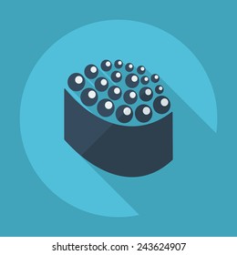 Flat modern design with shadow Sushi, Chinese cuisine