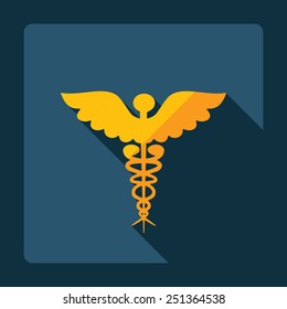 Flat modern design with shadow symbol ambulance