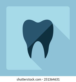 Flat modern design with shadow tooth