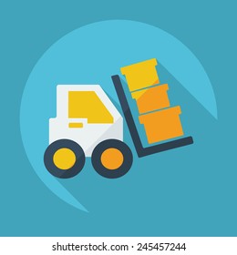 Flat modern design with shadow transporter