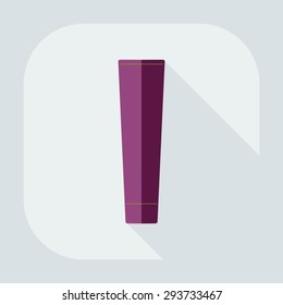 Flat modern design with shadow a tube of toothpaste