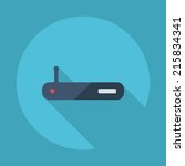 Flat modern design with shadow vector icons:  Wi fi router