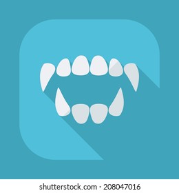 Flat modern design with shadow vector icons: halloween