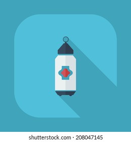 Flat modern design with shadow vector icons: Ramadan Kareem Mubarak