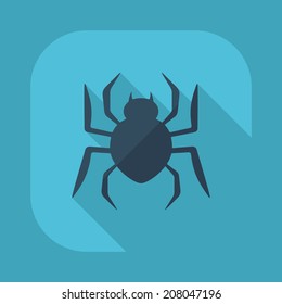 Flat modern design with shadow vector icons: halloween