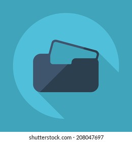 Flat modern design with shadow vector icons: folder file