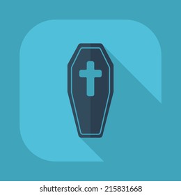 Flat modern design with shadow vector icons: halloween