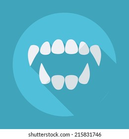 Flat modern design with shadow vector icons: halloween