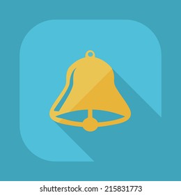 Flat modern design with shadow vector icons: school bell