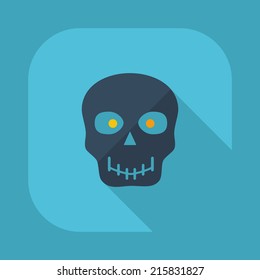 Flat modern design with shadow vector icons: halloween