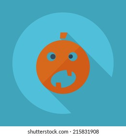 Flat modern design with shadow vector icons: halloween