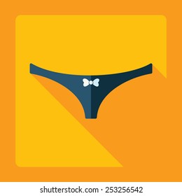Flat modern design with shadow, women's Thong