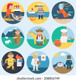 Flat modern design vector illustration concept of business. Icon collection. Part 1