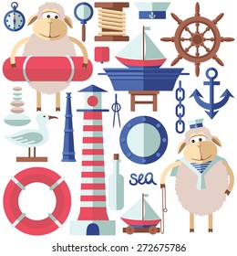 Flat modern design vector illustration concept of planning a summer vacation.