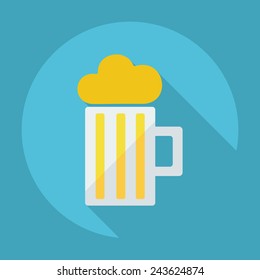 Flat modern drink design with shadow 