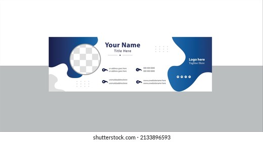 Flat and Modern Email Signature Template