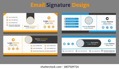 flat and modern e-mail signature templates