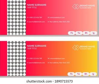  flat and modern Email Signature Templates