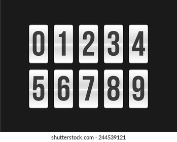 flat modern flip board number design