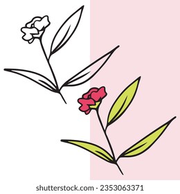 Flat modern flower icon  editable vector file for all your graphic needs