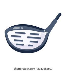 Flat modern icon of a golf stick