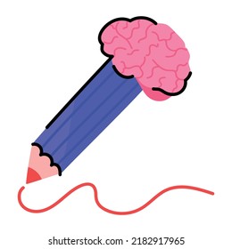 A flat modern icon of a write