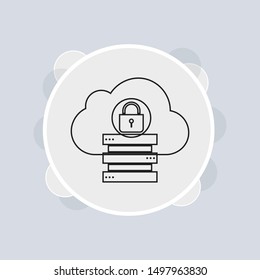 Flat modern icons for cloud storage concept