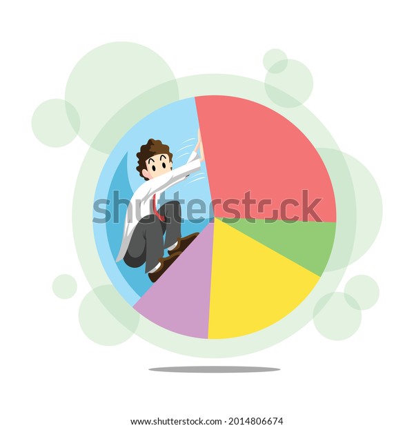 an flat and modern\
illustration of a person changing the value of a pie chart,for\
those of you whou need a picture of an acton to change a value or\
about maximum effort