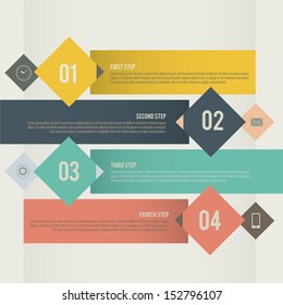 Flat modern infographic template 