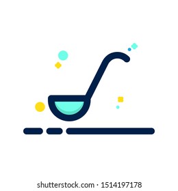 Flat and modern ladle icon. Icon for web design, company