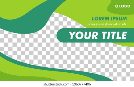 Flat Modern Landscape Banner Template for web or social media post