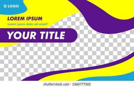 Flat Modern Landscape Banner Template for web or social media post