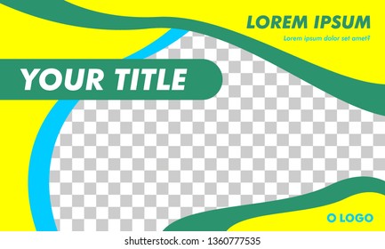 Flat Modern Landscape Banner Template for web or social media post