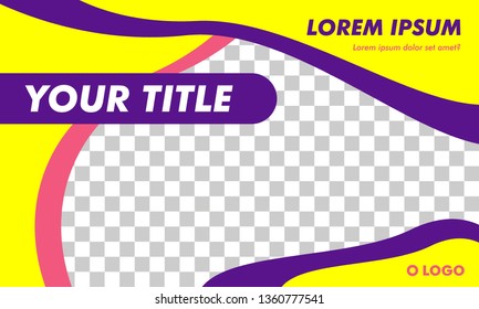 Flat Modern Landscape Banner Template for web or social media post
