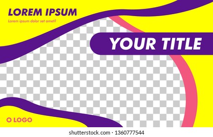 Flat Modern Landscape Banner Template for web or social media post
