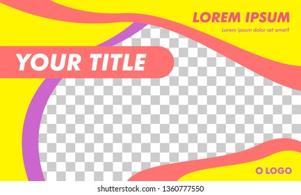 Flat Modern Landscape Banner Template for web or social media post