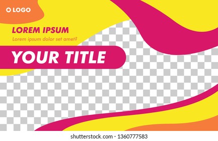 Flat Modern Landscape Banner Template for web or social media post