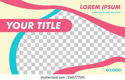 Flat Modern Landscape Banner Template for web or social media post