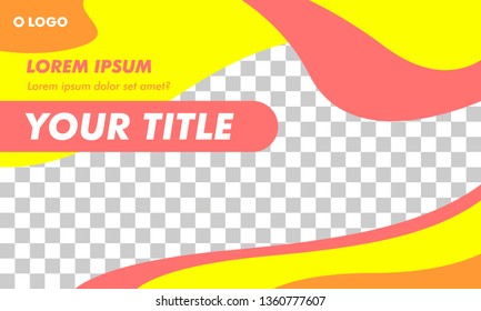 Flat Modern Landscape Banner Template for web or social media post