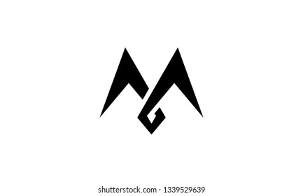 Flat and modern letter M vector logo.