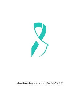 Flat modern logo design for non-profit. inspired by ribbon and breast symbol.